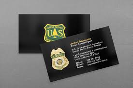 Federal Law Enforcement Business Cards Kraken Design