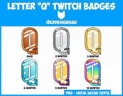 More information can be found here. Twitch Sub Badges Bit Badges Letter Q Etsy Letter Q Badge Lettering