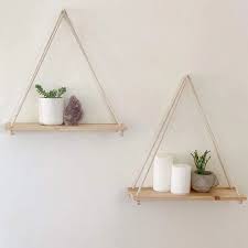 Wooden Rope Swing Wall Hanging Plant