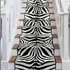 zebra print stair carpet runner width 2 foot