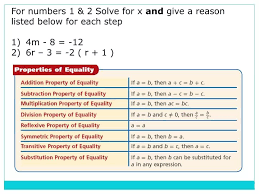 Ppt For Numbers 1 Amp 2 Solve For X