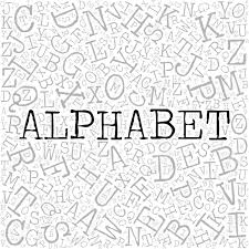 Alphabet Theme With Letter Pattern On The Background Grey Vector
