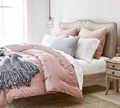 velvet tufted comforter shams pink