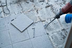 how to remove tile from floors showers