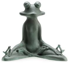Garden Contented Yoga Frog Asian
