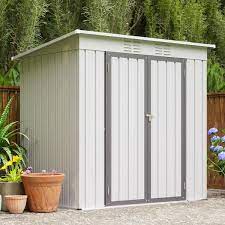 outdoor metal storage shed