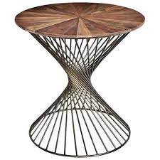 Metal Twist Round Accent Table