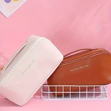 color cosmetic bag pu leather bag