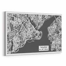 Istanbul rayli sistemler agi haritasi. Istanbul Sehir Haritasi Dunya Haritasi Kanvas Tablo