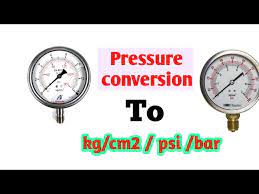 pressure conversion kg cm2 psi bar