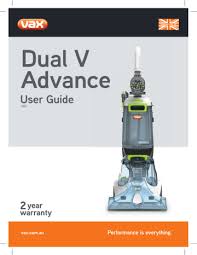 vax dual v advance user guide manualzz