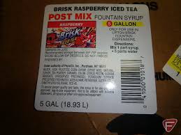 brisk raspberry iced tea post mix