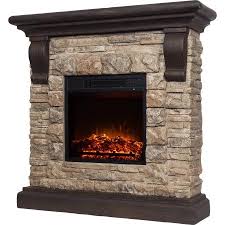 Bold Flame 40 Inch Faux Stone Electric