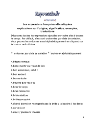 Les Expressions Françaises Décortiquées | PDF | La nature