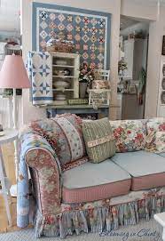 Cozy Cottage Sofa With Vibrant Fabric