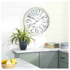 White Vintage Wood Wall Clock 52125 By