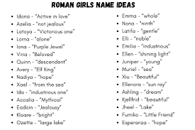 260 adorable roman s nameeanings
