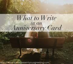 what to write in an anniversary card