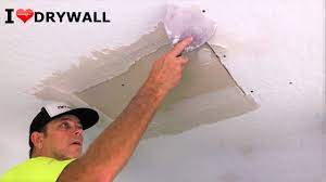 repair water damaged drywall ceiling