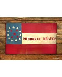 cherokee braves battle flag postcard magnet