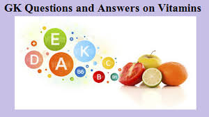 gk quiz on vitamins