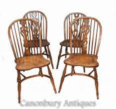 set windsor chairs oak farmhouse