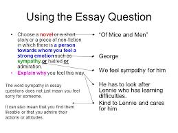 Of Mice And Men Mini Essay To Identify Key Words From The Essay