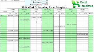 Employee Shift Schedule Template Staff Scheduling Excel Free Labor