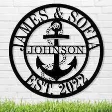 Personalized Anchor Metal Sign Custom