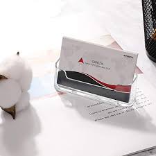 Maxgear Clear Acrylic Business Card Holder Display Office Business Card Holder Business Card Stand Business Card Desk Holder Fits 30 50 Business