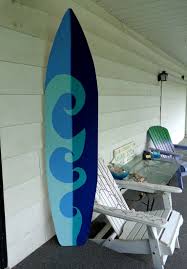 Wood Hawaiian Surfboard Wall Art Decor
