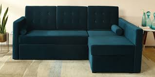 sofa bed in teal blue colour