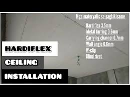 ceiling installation using hardiflex