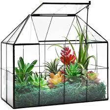 Large Glass Terrarium House Planter