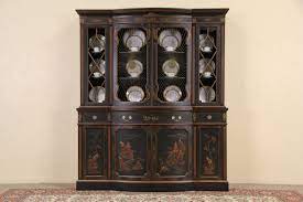 chinese style breakfront china cabinet