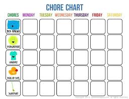 Childrens Chore List Summer Printable Charts For 6 Year