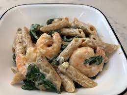 Whole Grain Pasta With Spinach Shrimp Recipe Pasta Dishes Real  gambar png