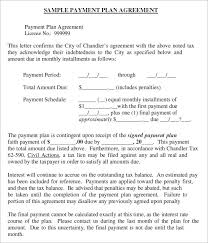 Legal Payment Plan Agreement Template 6 Sample Installment Agreement