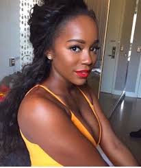 prom red makeup on dark skin on stylevore