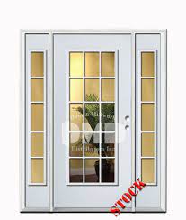 15 lite clear glass steel exterior door