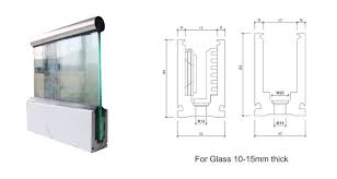 U Channel Frameless Glass Railing