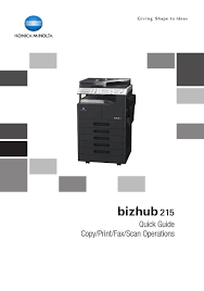Use the links on this page to download the latest version of konica minolta 215 drivers. Konica Minolta Bizhub 215 Quick Manual Pdf Download Manualslib