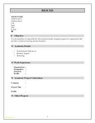 Free Blank Resume Templates For Microsoft Word Or Sample Resume