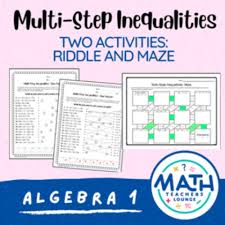 Multi Step Inequalities Riddle And
