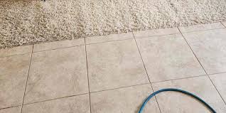 a carpet cleaner on tile floors