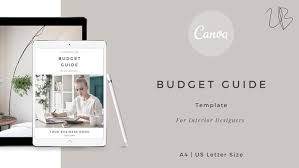 This guide contains name ideas for interior design businesses. Client Budget Guidge Canva Templatebudget Template Etsy Business Design Interior Design Business Design Clients