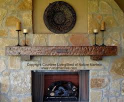 Rustic Wood Fireplace Mantels Log