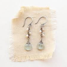 pearl bud vine earrings