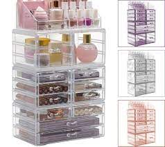 sorbus cosmetic makeup and jewelry storage case holder