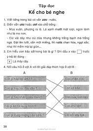 Giải vở bài tập Tiếng Việt lớp 1 tập 2 Tập đọc: Kể cho bé nghe